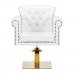 Hairdressing Chair BERLIN GOLD white